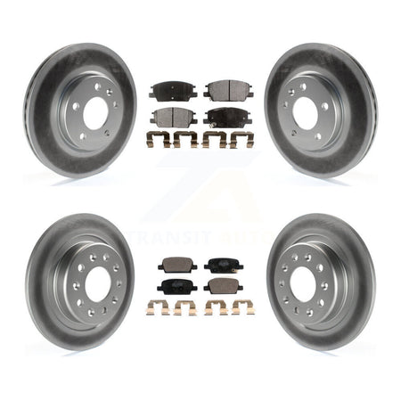 Front Rear Coated Disc Brake Rotors And Ceramic Pads Kit For Chevrolet Malibu KGT-102261