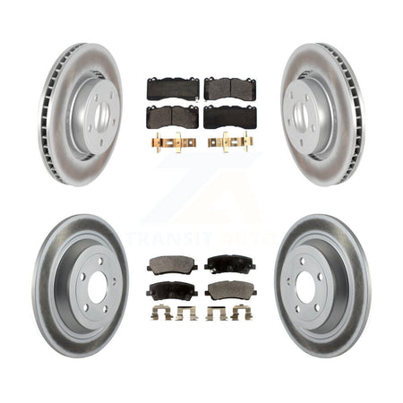Front Rear Coat Disc Brake Rotor Ceramic Pad Kit For 2015 Ford Mustang With Brembo Brakes KGT-102264