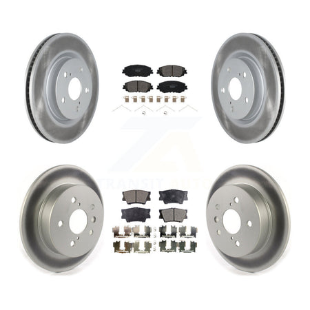 Front Rear Coated Disc Brake Rotors And Ceramic Pads Kit For Toyota Camry KGT-102280
