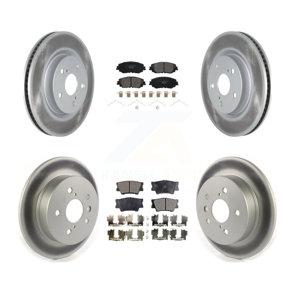 Front Rear Coated Disc Brake Rotors And Ceramic Pads Kit For Toyota Camry KGT-102280