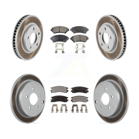 Front Rear Coat Brake Rotor Ceramic Pad Kit For Pontiac Montana FWD with Disc rear brakes KGT-102306