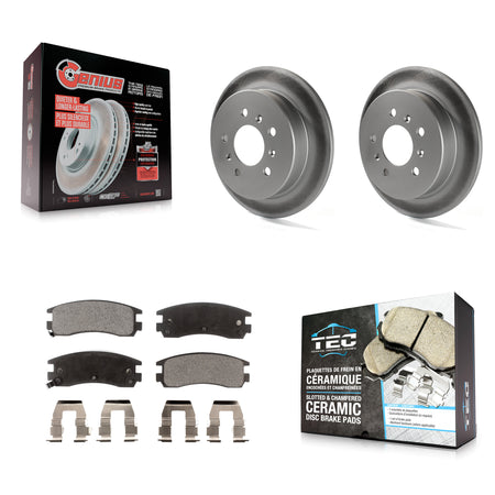 Rear Coat Brake Rotor Ceramic Pad Kit For Chevrolet Impala Buick Pontiac Grand Am Century KGT-102317