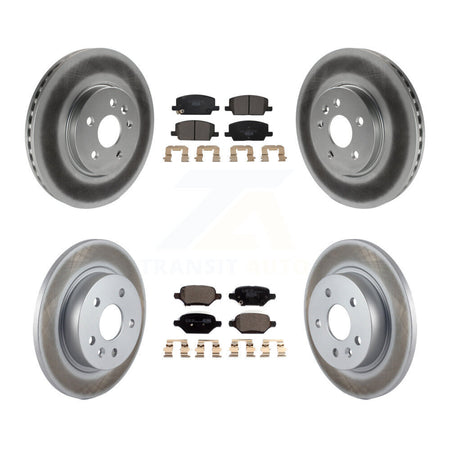 Front Rear Coated Disc Brake Rotors And Ceramic Pads Kit For Buick Encore Chevrolet Trax KGT-102358