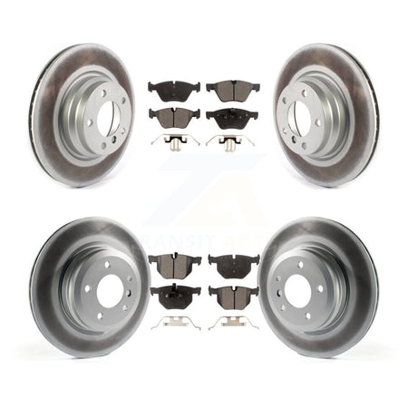 Front Rear Coated Disc Brake Rotors And Ceramic Pads Kit For 2006 BMW 330i 330xi KGT-102360