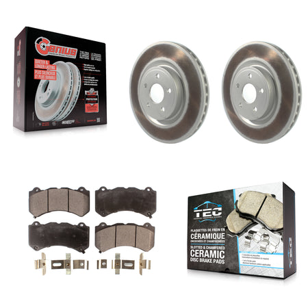 Front Coated Disc Brake Rotors And Ceramic Pads Kit For Jeep Grand Cherokee Dodge Durango KGT-102366