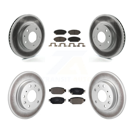 Front Rear Coated Disc Brake Rotors And Ceramic Pads Kit For 2019-2022 Mazda CX-3 FWD KGT-102390