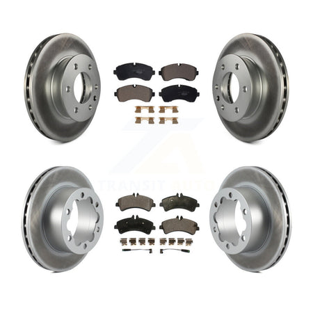 Front Rear Coat Brake Rotors Ceramic Pad Kit For Sprinter 3500 Mercedes-Benz Dodge 3500XD KGT-102393