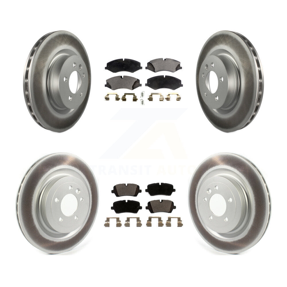 Front Rear Coated Disc Brake Rotors And Ceramic Pads Kit For Land Rover Range Sport KGT-102419
