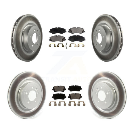 Front Rear Coated Disc Brake Rotors And Ceramic Pads Kit For Land Rover Range Sport KGT-102419