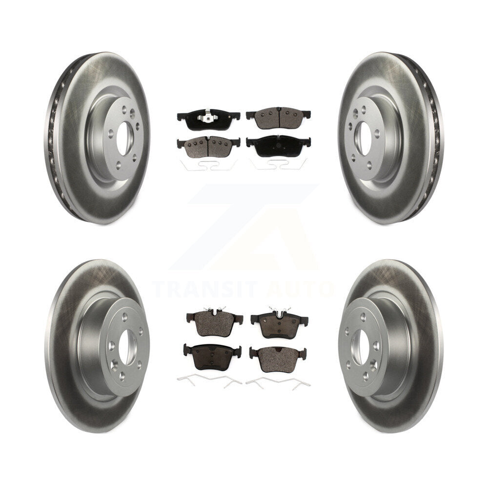 Front Rear Coated Disc Brake Rotors And Ceramic Pads Kit For Land Rover Range Evoque KGT-102423