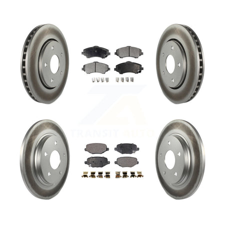 Front Rear Coated Brake Rotor Ceramic Pad Kit For Dodge Grand Caravan Chrysler Town & Ram KGT-102430