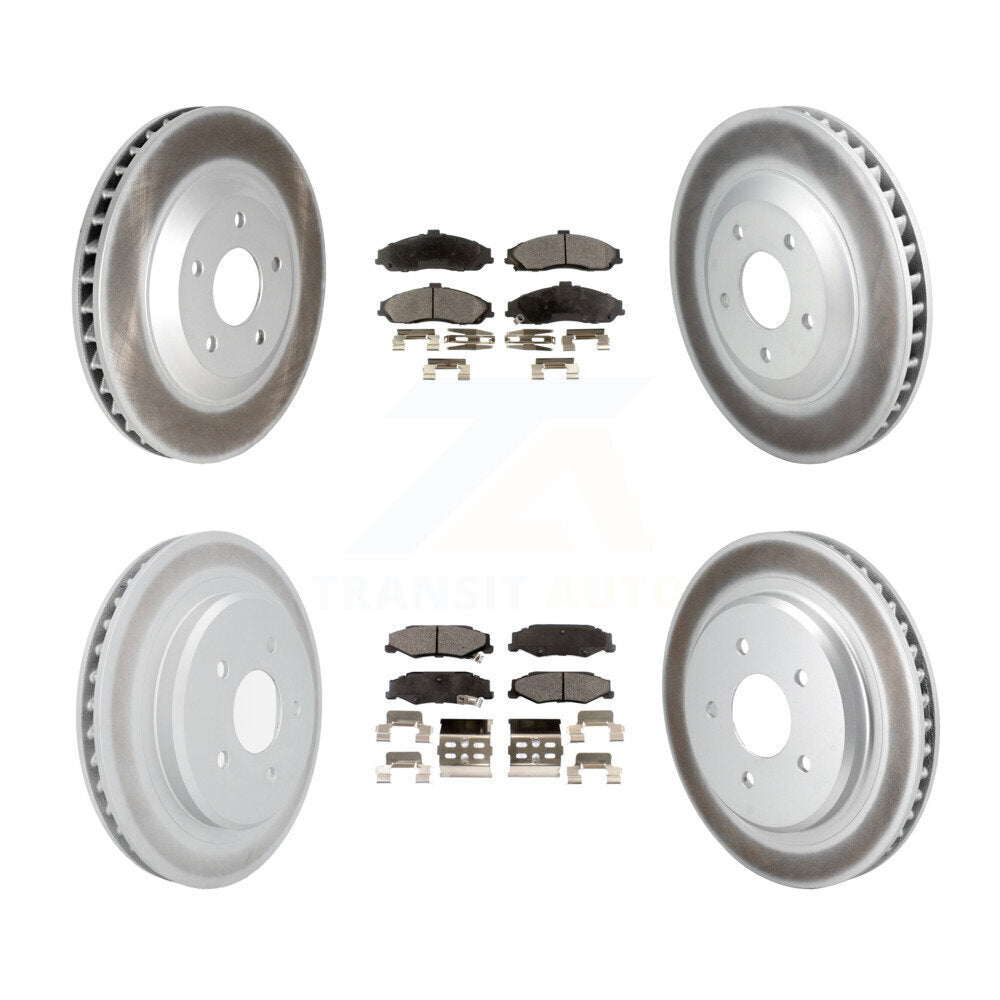 Front Rear Coated Disc Brake Rotor Ceramic Pad Kit (6Pc) For 1997-2004 Chevrolet Corvette KGT-102431