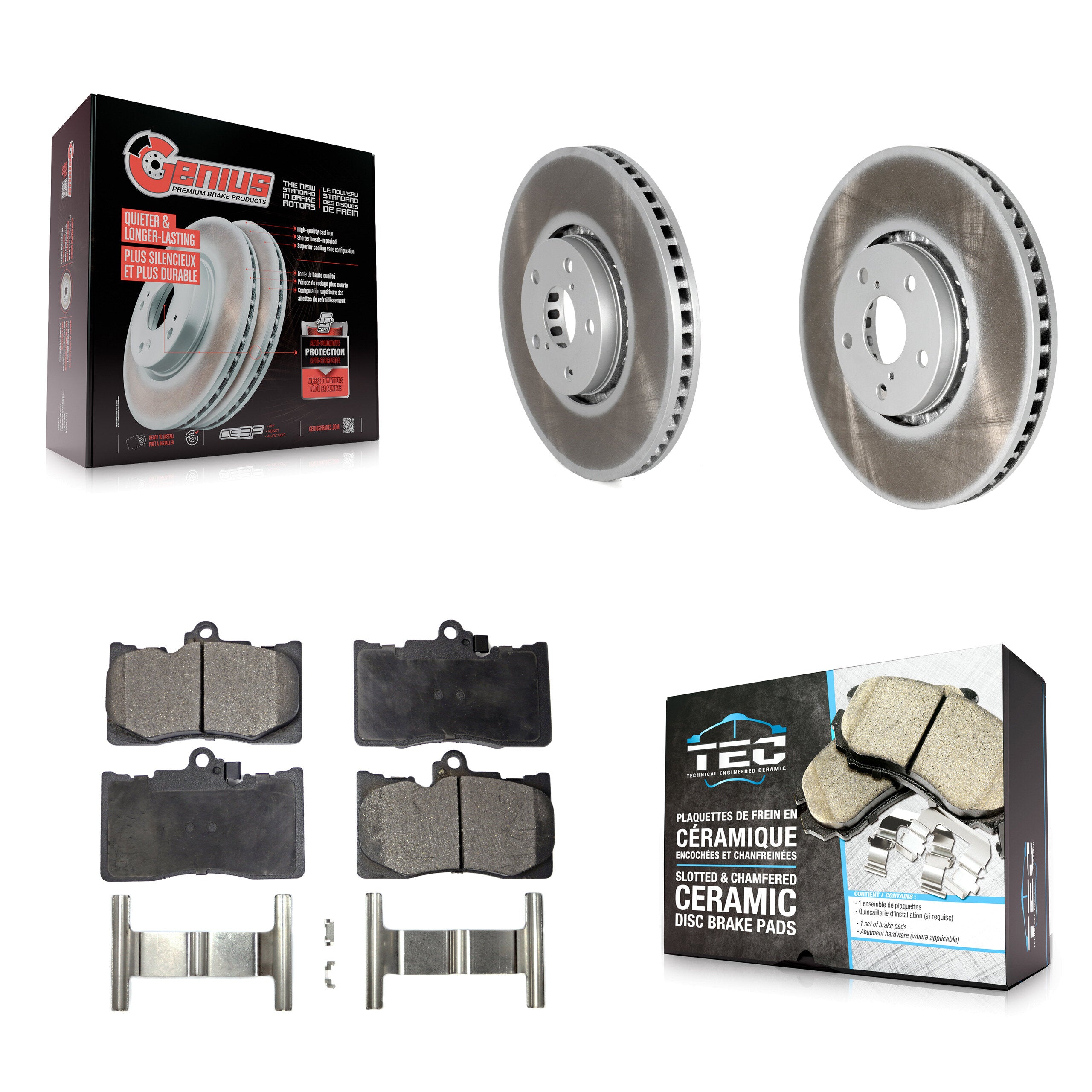 Front Coated Brake Rotors Ceramic Pad Kit For Lexus IS350 IS300 GS350 GS450h IS200t GS430 KGT-102433