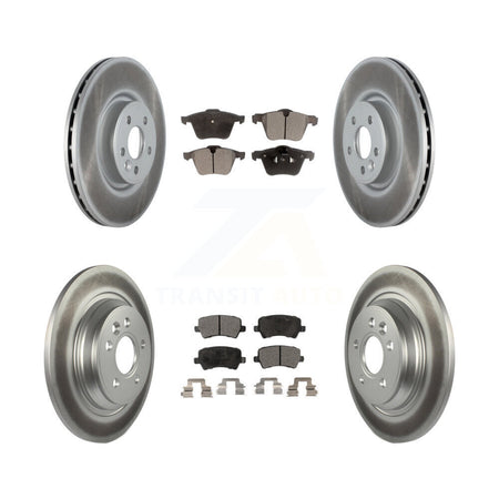 Front Rear Coated Disc Brake Rotors And Ceramic Pads Kit For Volvo S60 V70 KGT-102465