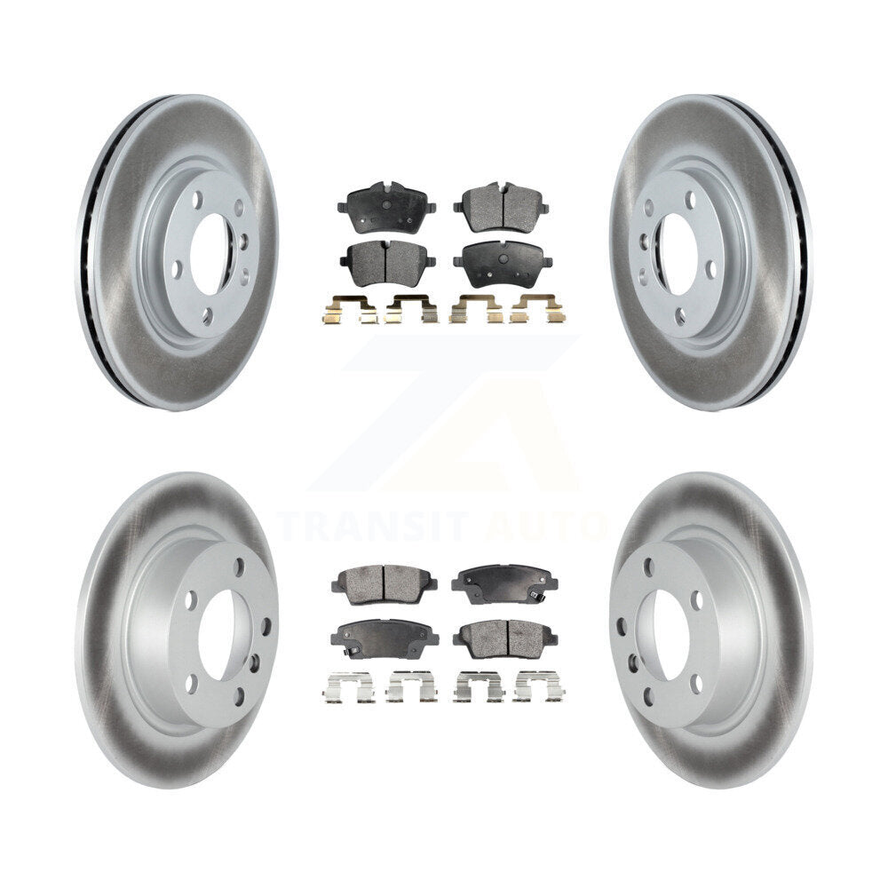 Front Rear Coated Disc Brake Rotor And Ceramic Pad Kit For Mini Cooper Countryman Paceman KGT-102475