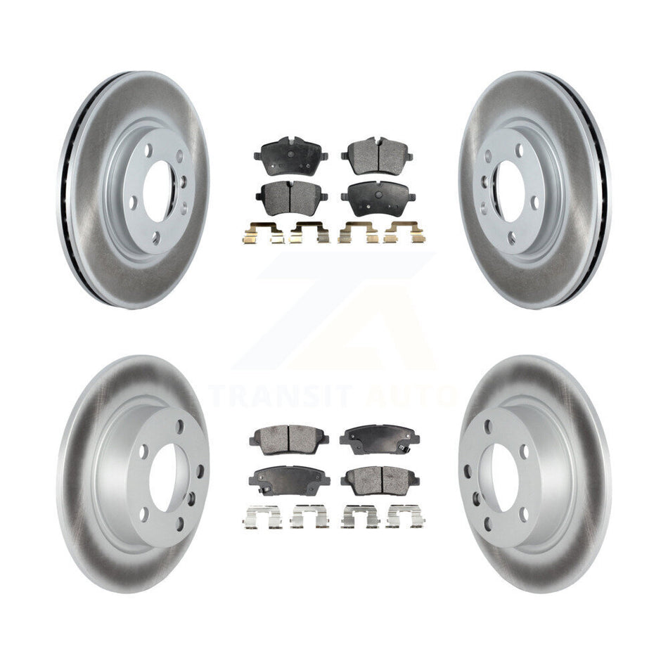 Front Rear Coated Disc Brake Rotor And Ceramic Pad Kit For Mini Cooper Countryman Paceman KGT-102475