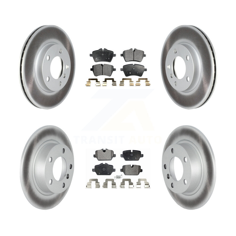 Front Rear Coated Disc Brake Rotor And Ceramic Pad Kit For Mini Cooper Countryman Paceman KGT-102477