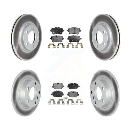 Front Rear Coated Disc Brake Rotor And Ceramic Pad Kit For Mini Cooper Countryman Paceman KGT-102477