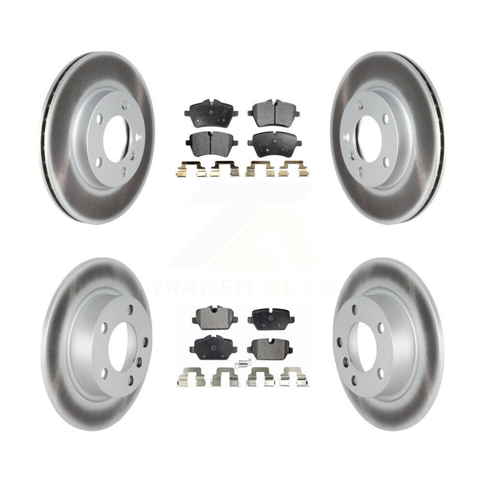 Front Rear Coated Disc Brake Rotor And Ceramic Pad Kit For Mini Cooper Countryman Paceman KGT-102477