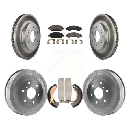 Front Rear Coat Brake Rotors Ceramic Pad Drum Kit For Chevrolet Silverado 1500 GMC Sierra KGT-102508