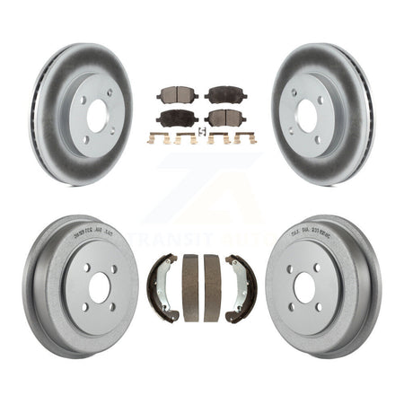 Front Rear Coat Brake Rotors Ceramic Pad Drum Kit For Pontiac Chevrolet Cobalt Saturn Ion KGT-102512