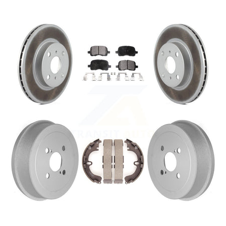Front Rear Coat Disc Brake Rotors Ceramic Pad Drum Kit For Toyota Corolla Chevrolet Prizm KGT-102521