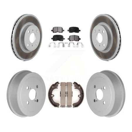 Front Rear Coated Disc Brake Rotors Ceramic Pads And Drum Kit For Toyota Corolla KGT-102522