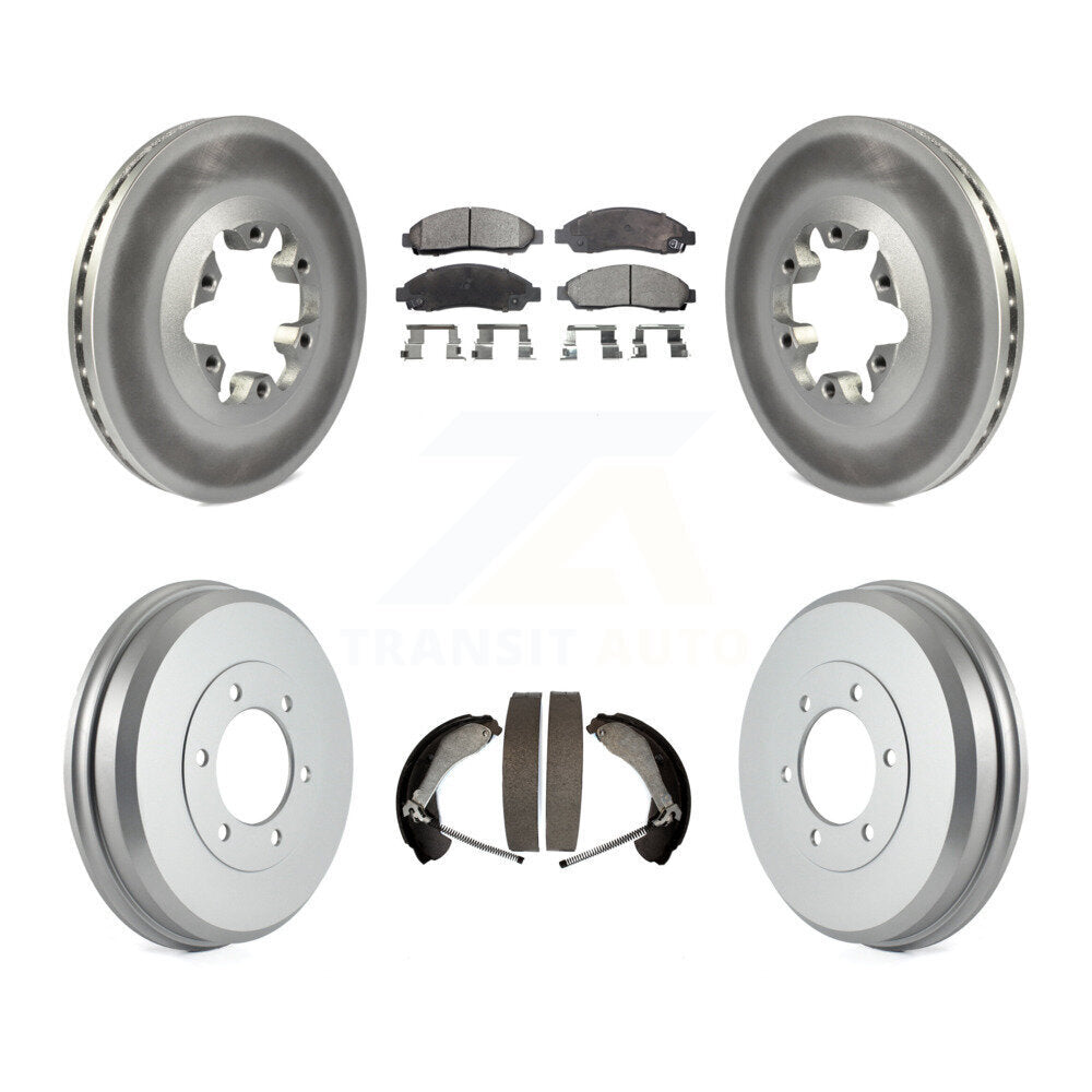 Front Rear Coat Brake Rotors Ceramic Pad Drum Kit For Chevrolet Colorado GMC Canyon Isuzu KGT-102524