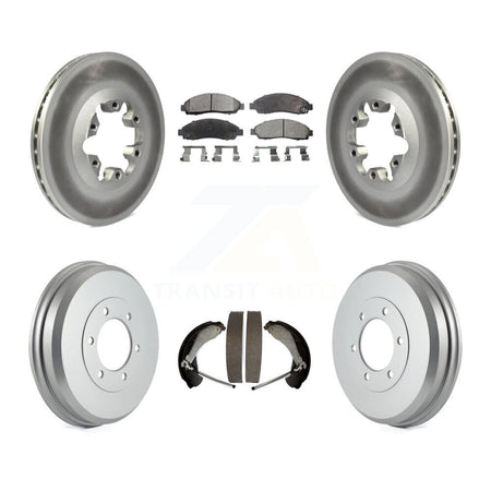 Front Rear Coat Brake Rotors Ceramic Pad Drum Kit For Chevrolet Colorado GMC Canyon Isuzu KGT-102524