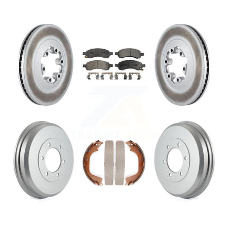 Front Rear Coated Disc Brake Rotor Ceramic Pad Drum Kit For Chevrolet Colorado GMC Canyon KGT-102525
