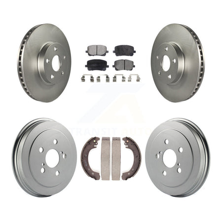 Front Rear Coated Disc Brake Rotors Ceramic Pads And Drum Kit For Toyota Corolla KGT-102541