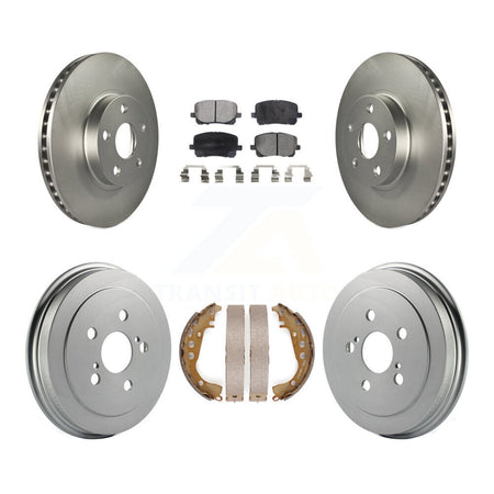 Front Rear Coated Disc Brake Rotors Ceramic Pads And Drum Kit For Toyota Corolla KGT-102542