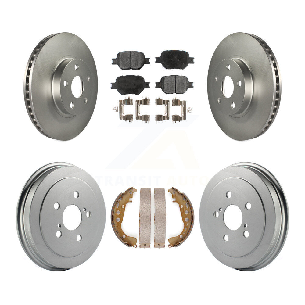 Front Rear Coated Disc Brake Rotors Ceramic Pads And Drum Kit For Toyota Celica KGT-102543