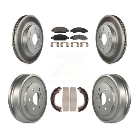 Front Rear Coat Brake Rotors Ceramic Pad Drum Kit For Chevrolet Silverado 1500 GMC Sierra KGT-102567