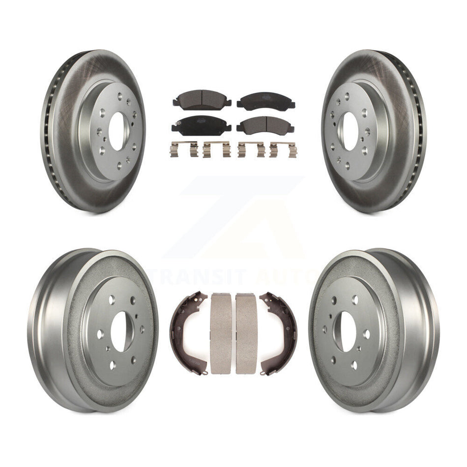 Front Rear Coat Brake Rotors Ceramic Pad Drum Kit For Chevrolet Silverado 1500 GMC Sierra KGT-102567