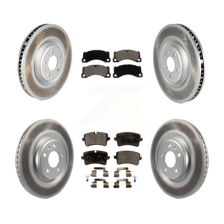Front Rear Coated Disc Brake Rotors And Ceramic Pads Kit (6Pc) For 2017 Porsche Macan S KGT-102580