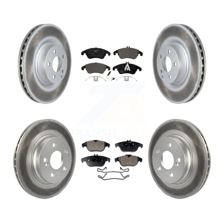 Front Rear Coated Disc Brake Rotors And Ceramic Pads Kit For Mercedes-Benz E550 KGT-102625