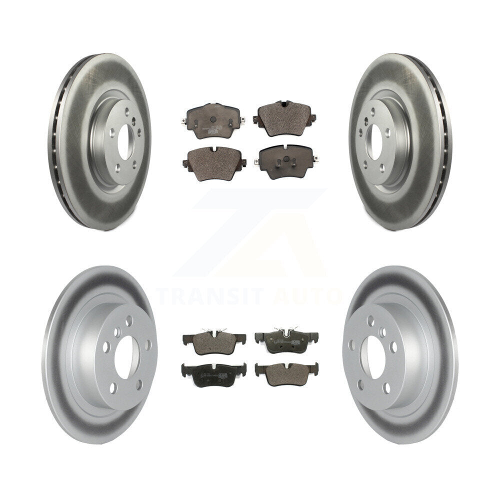 Front Rear Coated Disc Brake Rotors & Ceramic Pad Kit For Mini Cooper Countryman S ALL4 KGT-102633