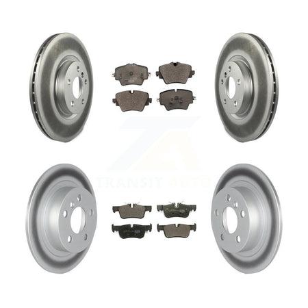 Front Rear Coated Disc Brake Rotors & Ceramic Pad Kit For Mini Cooper Countryman S ALL4 KGT-102633