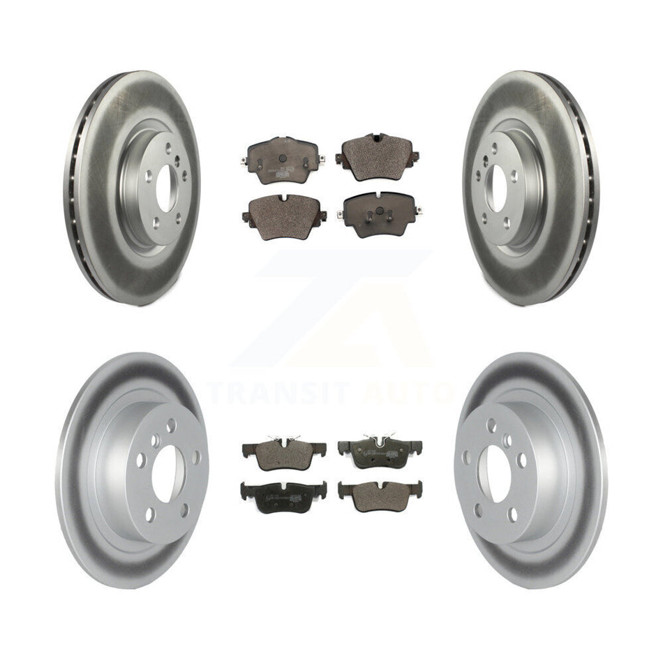Front Rear Coated Disc Brake Rotors & Ceramic Pad Kit For Mini Cooper Countryman S ALL4 KGT-102633