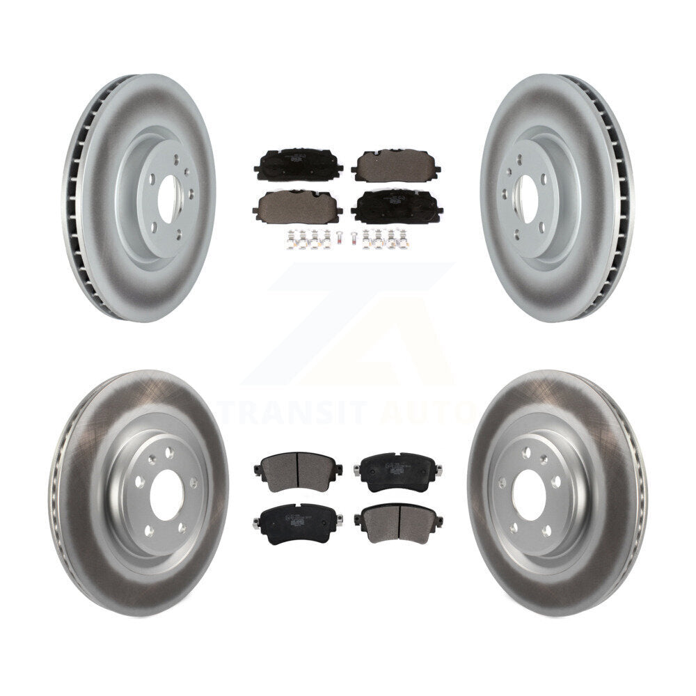 Front Rear Coated Disc Brake Rotors And Ceramic Pads Kit For Audi S5 Sportback S4 KGT-102640