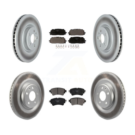 Front Rear Coated Disc Brake Rotors And Ceramic Pads Kit For Audi S5 Sportback S4 KGT-102640