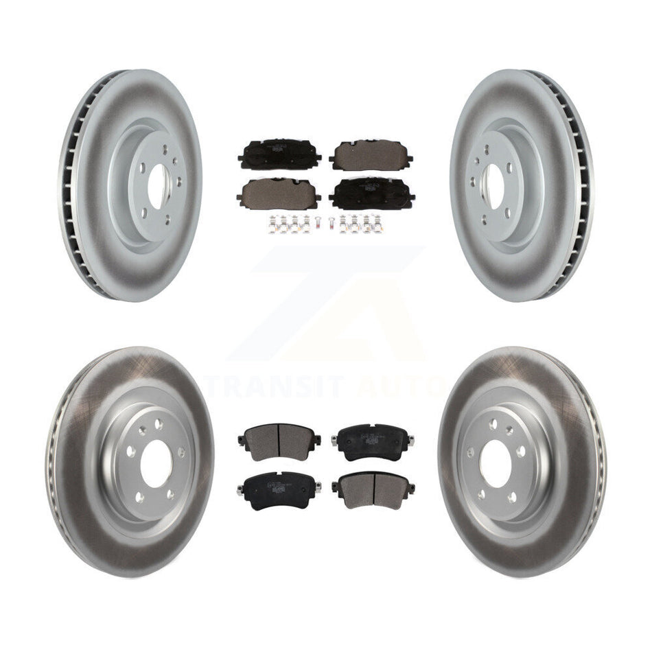 Front Rear Coated Disc Brake Rotors And Ceramic Pads Kit For Audi S5 Sportback S4 KGT-102640