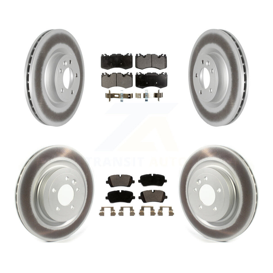 Front Rear Coated Disc Brake Rotors And Ceramic Pads Kit For Land Rover Range Sport KGT-102646