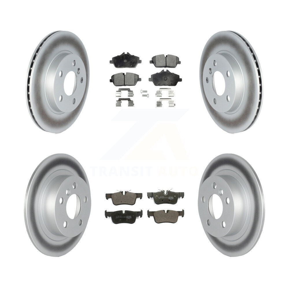 Front Rear Coated Disc Brake Rotors And Ceramic Pads Kit For BMW i3 i3s KGT-102653