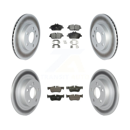 Front Rear Coated Disc Brake Rotors And Ceramic Pads Kit For BMW i3 i3s KGT-102653
