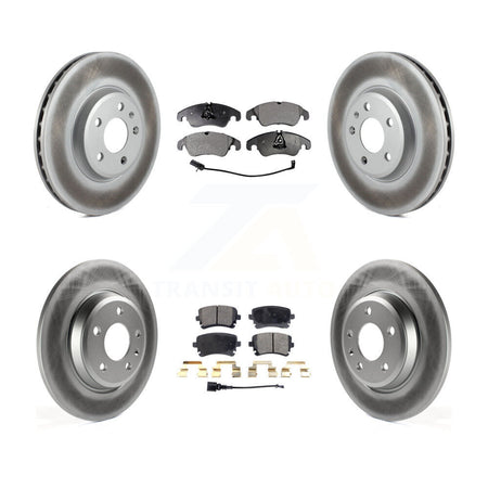 Front Rear Coated Disc Brake Rotors And Ceramic Pads Kit For 2013 Audi A4 allroad KGT-102654