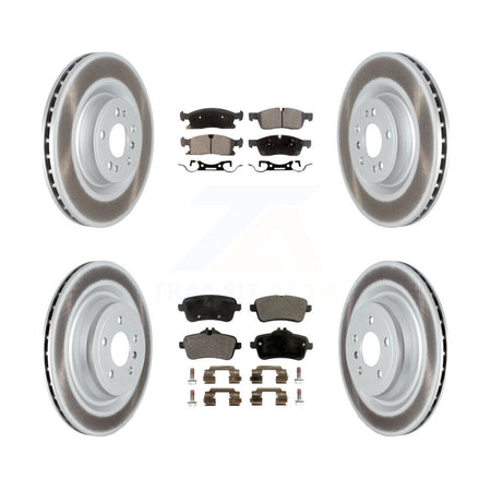Front Rear Coated Disc Brake Rotor & Ceramic Pad Kit For Mercedes-Benz GL350 GLS450 GL450 KGT-102658