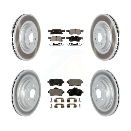 Front Rear Coated Disc Brake Rotors And Ceramic Pads Kit For Mercedes-Benz GLE400 KGT-102660