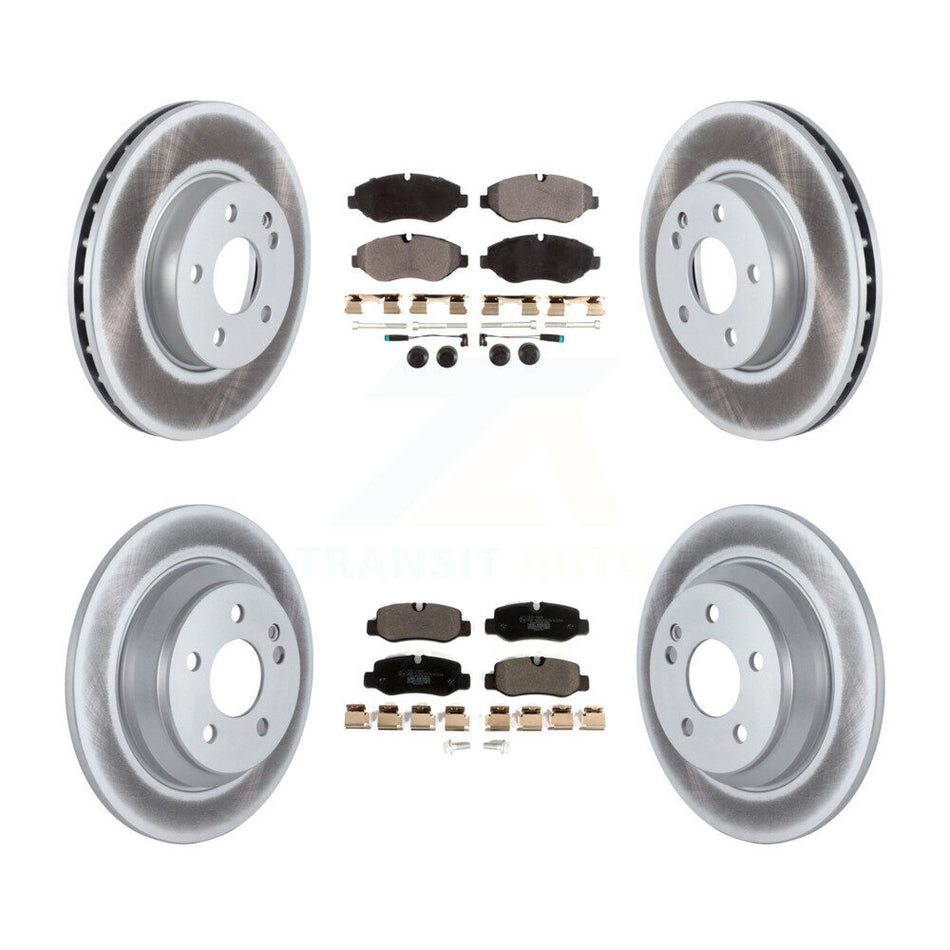 Front Rear Coated Disc Brake Rotors And Ceramic Pads Kit For Mercedes-Benz Metris KGT-102665
